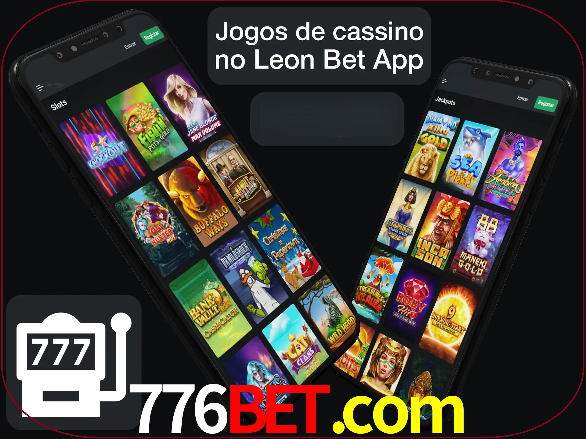 Escolha quais jogos de cassino jogar no app.