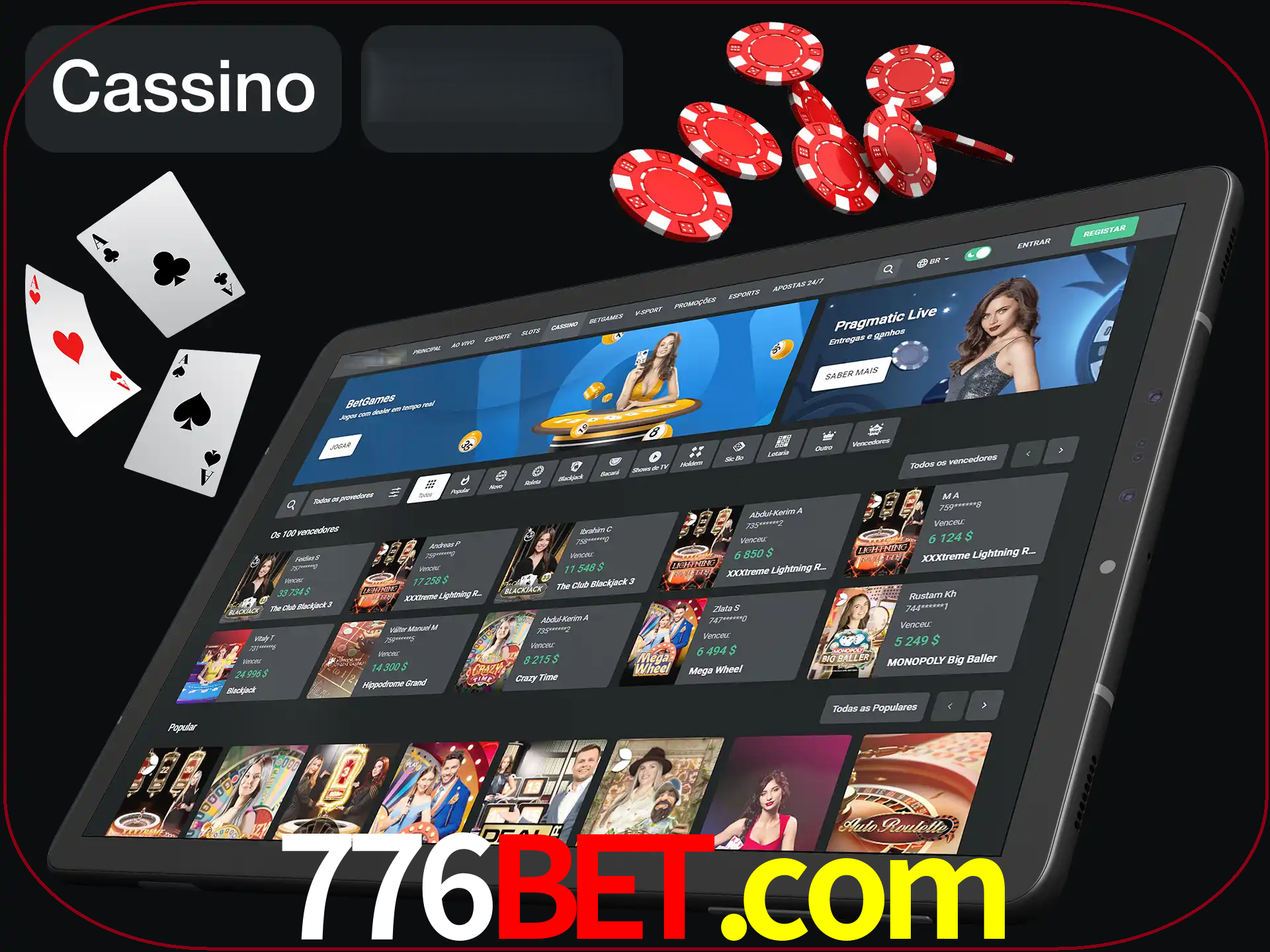 Jogue vários jogos de cassino em nosso cassino.