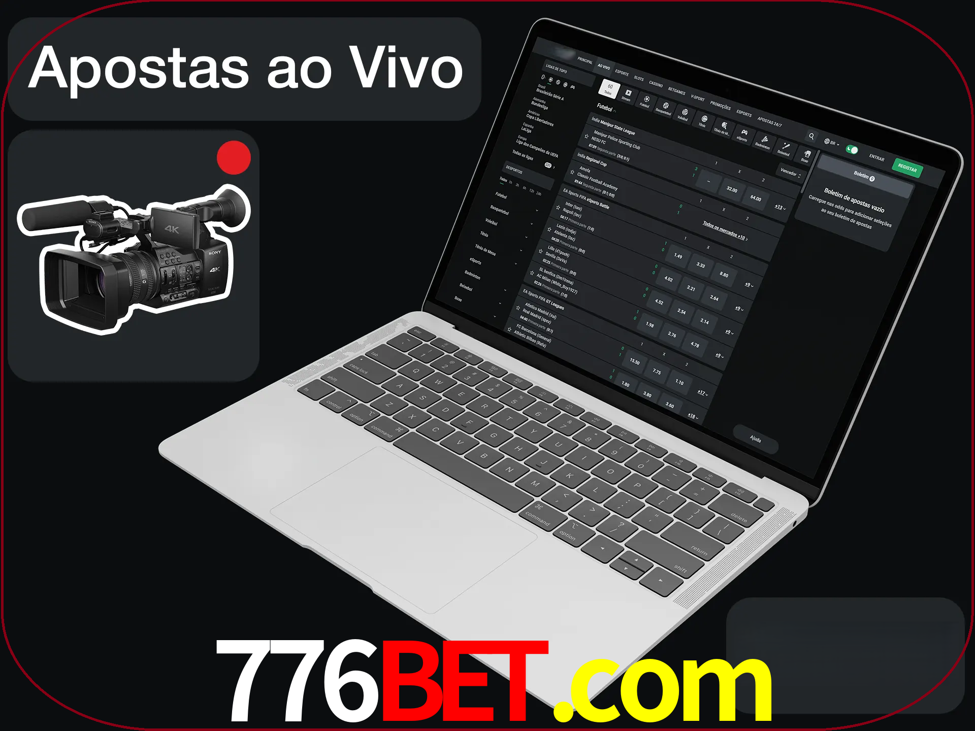 Aposte em formato ao vivo em nosso site.