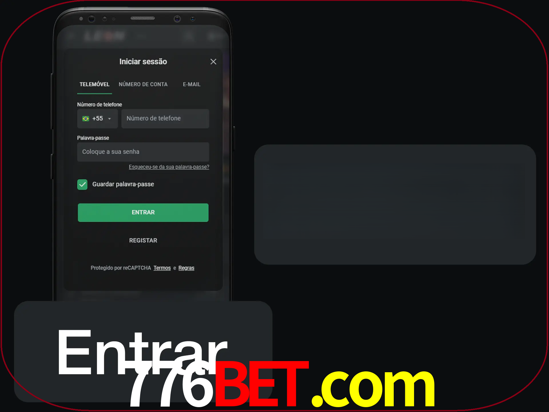 Faça o login para começar a apostar e jogar no cassino.