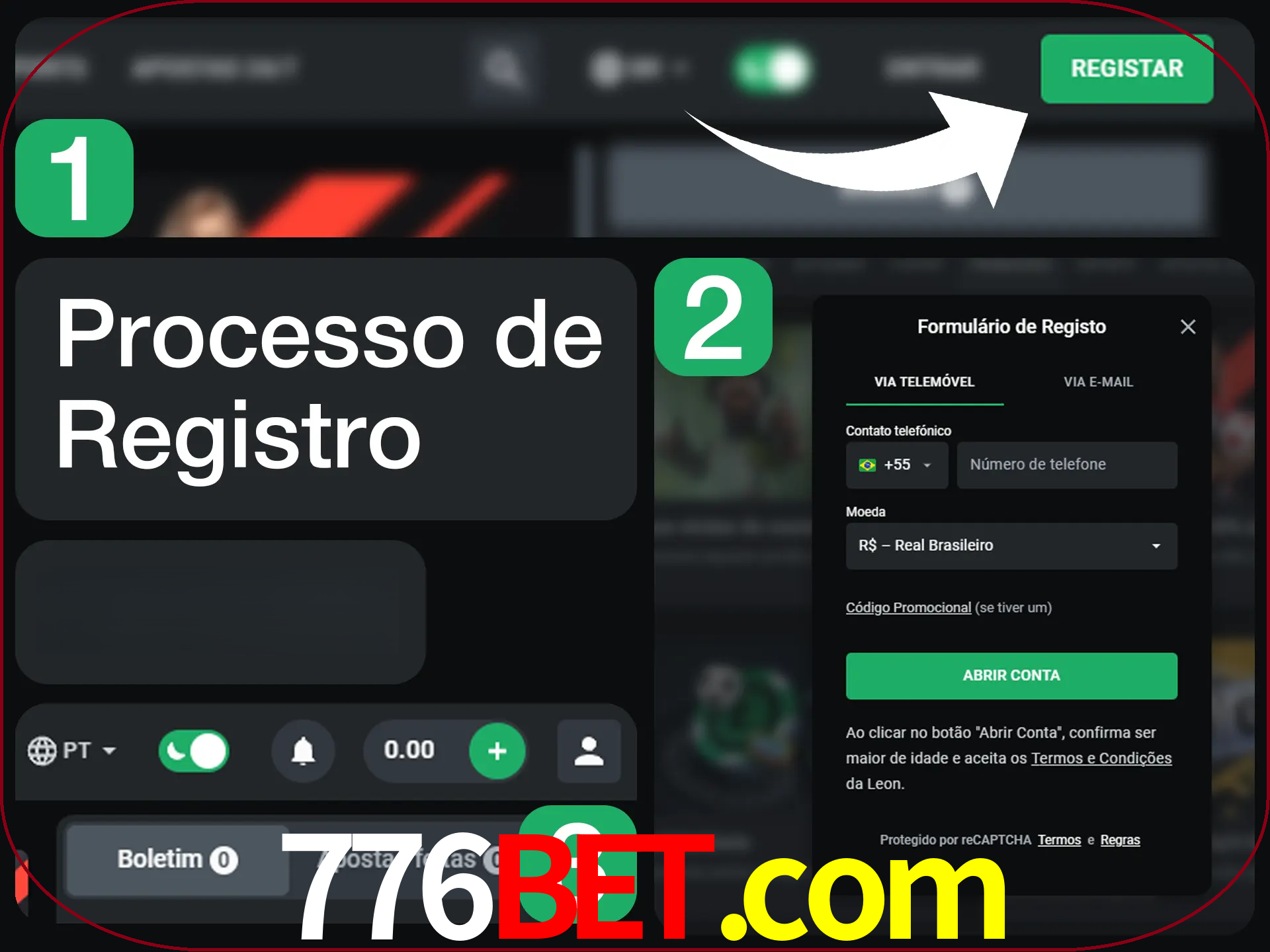 O processo de registro na LeonBet é simples.